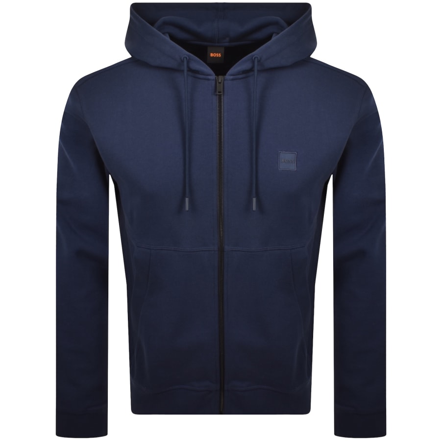BOSS Zetalky Full Zip Hoodie Open Blue | Mainline Menswear x